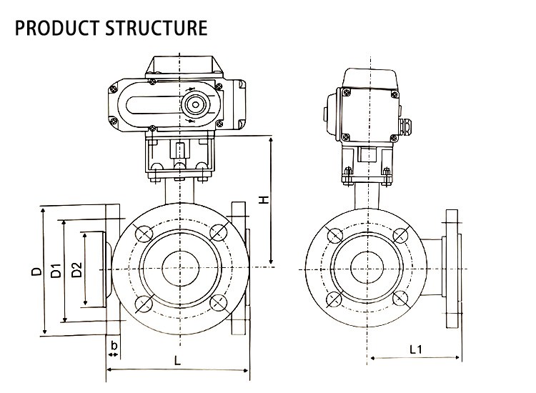 THREE WAY BALL VALVE STRUCTURE