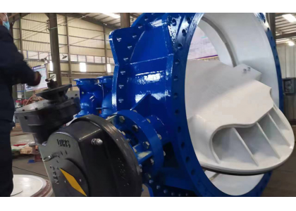 What fields are large diameter butterfly valves used in