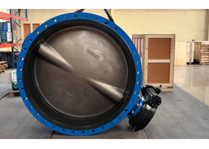 What fields are large diameter butterfly valves used in