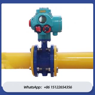 Cast iron Electric Motorized Welded Double Flange Butterfly Valve with Manual Drive