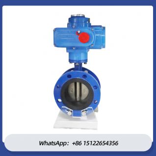 4 inch Double Flange Ductile Iron Electric Actuator Butterfly Valve motorized butterfly valve