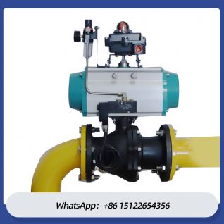 6 inch Stainless Steel Pneumatic Control Flange Ball Valve with Mounting Flange pneumatic control valve
