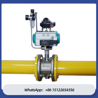Stainless steel SS304 SS316L Sanitary Pneumatic Flange Butterfly Valve