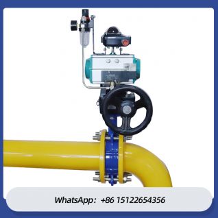 Pneumatic actuator wafer butterfly valve