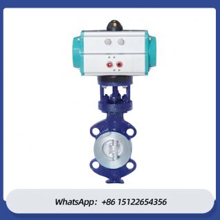 4 Inch DN80 DN150 PN16 Ductile Iron Body Metal Epdm Seat Wafer Type Pneumatic Butterfly Valve